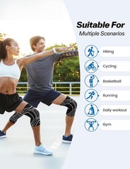 Copper Knee Brace for Men & Women – Compression Medium(16″-18.5″), Black