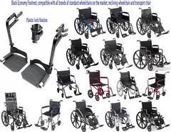 Economy Footrest for Standard Wheelchairs and Transport Chair, Composite Foot…