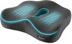 Dark Gray Coccyx Seat Cushion for Sciatica Pain Relief – Ideal for Home & Office