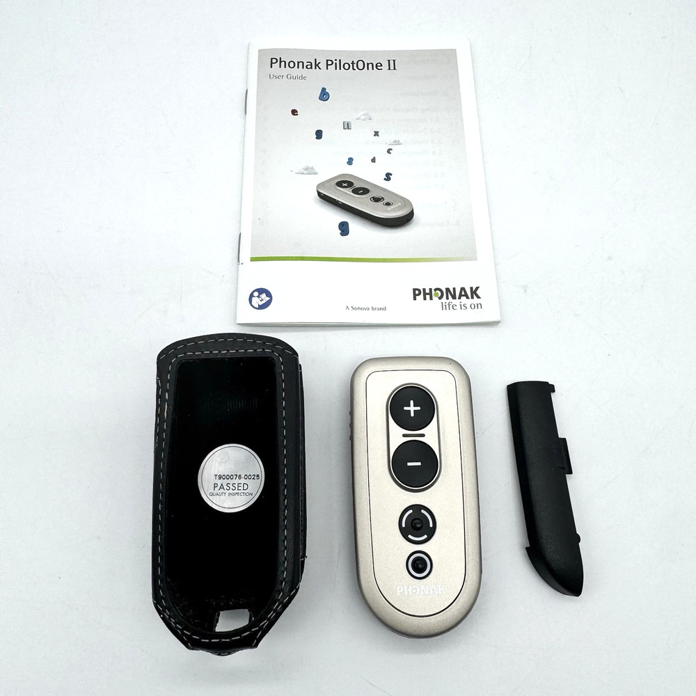 PHONAK PilotOne II Hearing Aid REMOTE Control Leather Belt Clip Holster Manual