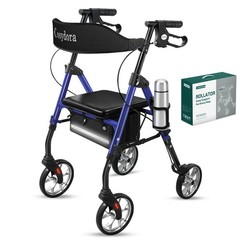 Cosydora Rollator Walkers for Seniors with Seat, 15 Lbs Ultra Navy Blue