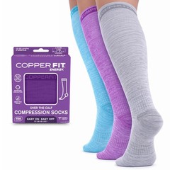 Women’s Knee High Compression Socks – Easy-On, Energy Boost, Copper Infused