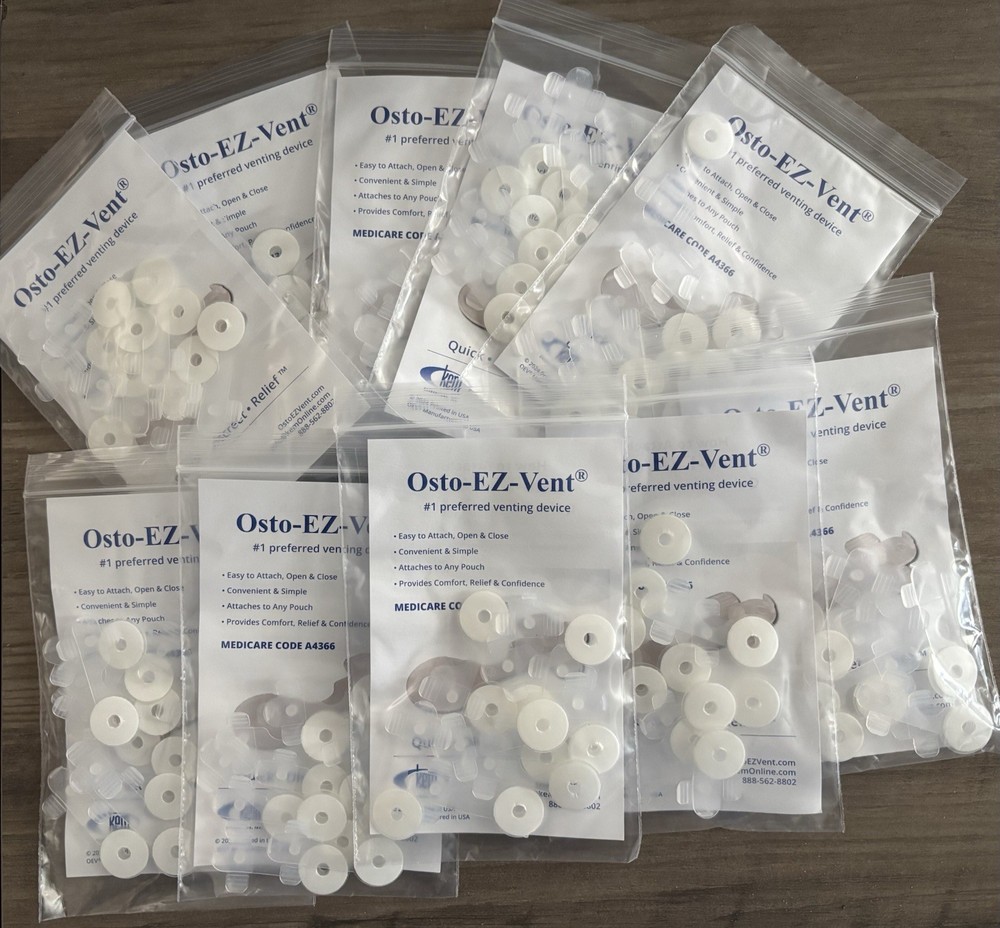 Lot Of 10 Kem Osto EZ Vent A4366 Ostomy Pouch Venting System 10 Pack Of 10 Vents