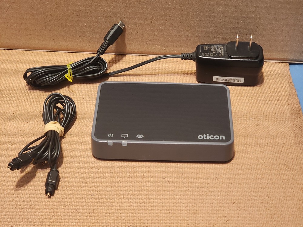 Oticon TV Adapter 3.0, 2.4GHz Hearing Aid Accessory transmitter TVA3 w/Optical
