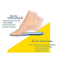 Silica Gel Orthotic Insoles Arch Support Shoe Pad Men Women