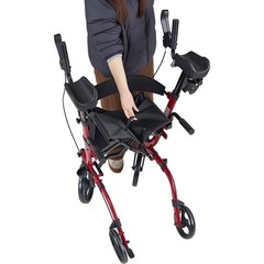 VEVOR Rollator Walker for Seniors Foldable Rolling Walker with PVC Solid Wheels