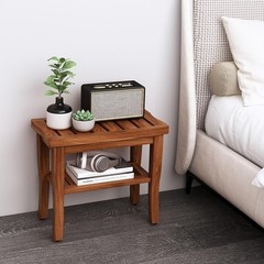 Grade A Teak Shower Bench Waterproof Stainless Steel Hardware Durable Stool New