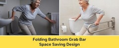 26-Inch Foldable Toilet Grab Bar – 90° Flip-Up Design, Premium 304 Stainless