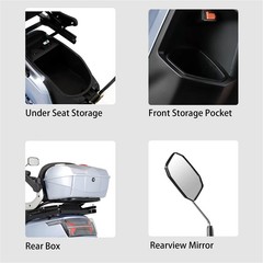 Four wheel Travel Mobility Scooter 800W 60V 20AH battery Motor for Adult Senior