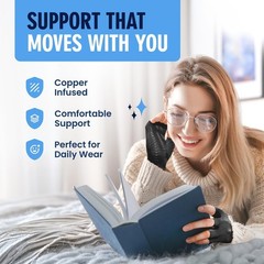 Dr. Frederick’s Original Copper Comfort Gloves – 2 Gloves – Great for Typing …