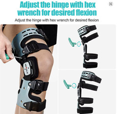 NEENCA Unloader ROM Left Size Hinged Knee Brace Immobilizer For ACL MCL PCL #90