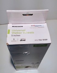 McKesson Universal Walker Wheels Adjustable 5 inches Rubber Wheels 1 Pair