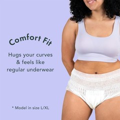 Rael Organic Cotton Cover Period Underwear, Maximum Absorbency, L/XL, 20 Count