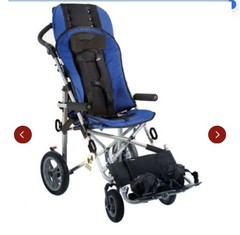 Convaid EZ-14 Pediatric Wheelchair Blue Crash Tested 100 lb Capacity