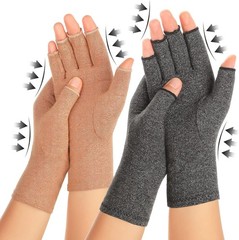 2 Pairs Arthritis Compression Gloves for Women Men, Carpal Tunnel Pain Relief, F