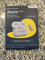 *NEW* Audien Hearing Atom Pro 2 Rechargeable OTC Hearing Aids – Free Shipping