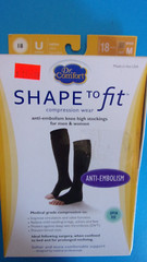 Shape To Fit 18 mmHg Knee High Open Toe Anti-Embolism Stockings, Medium, Beige