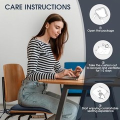 Chair Cushions, 4 Pack Memory Foam Chair Pads, Thin Seat Cushion, Dark Blue