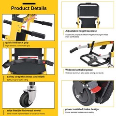 Motorized Climbing Wheelchair Elder Assist Stair Lifting Long-lasting Battery