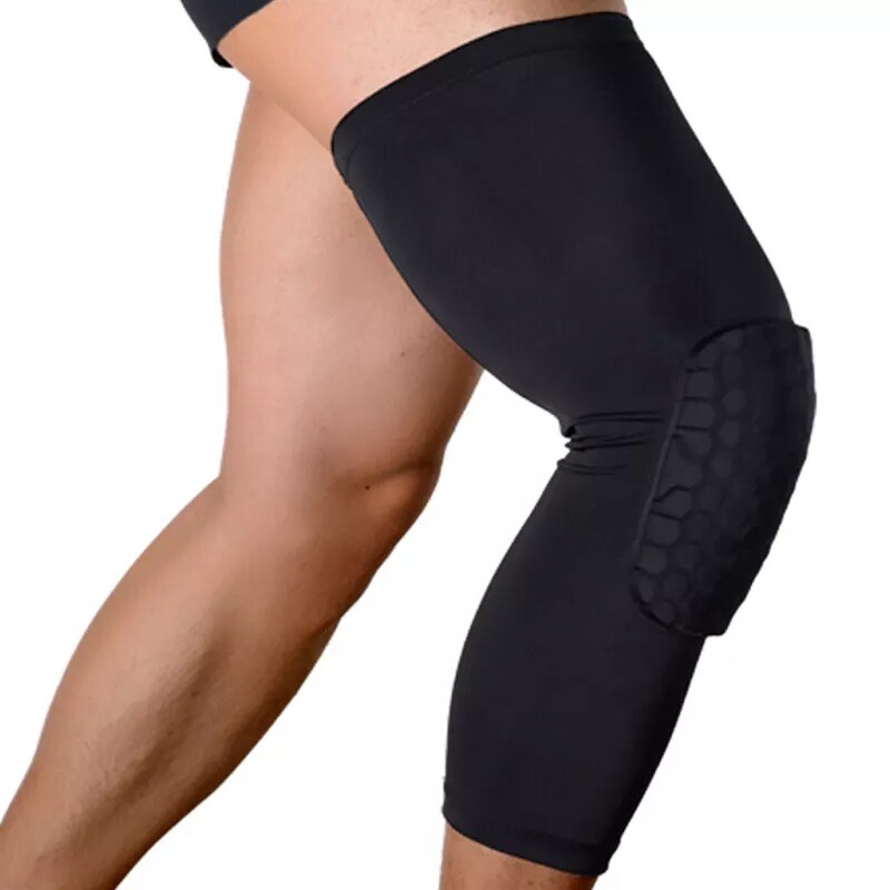Compression Knee Support Pads Crashproof Protector Basketball Leg Sleeve Brace