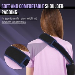 Medium Black Dark Blue Arm Sling Shoulder Immobilizer Rotator Cuff Support