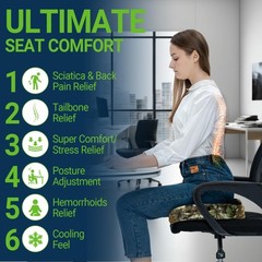 Mossy Oak Gel Seat Cushion – Portable Hunt Seat Cushion – Memory Foam Seat Pa…