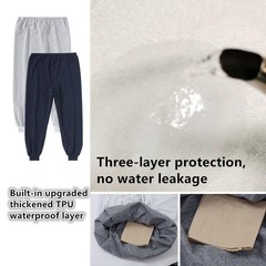 LAROTSUBA Waterproof Patient Care Trousers, Long blue Medium, Patient Care