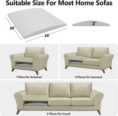 Couch Cushion Support for Sagging Seat 20″X 20″Insert Pads Supports Cushion U…