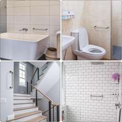 12″ Stainless Steel Grab Bar Brushed Nickel Wall Mount Bathroom Shower Handle
