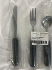 SammonsPreston EZ Large Grip Weighted Set Of 4 Eating Utensils Health Supply