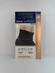 Copper Fit Elite Back Support AirFlow Adjustable Compression Double-Band 30-50″