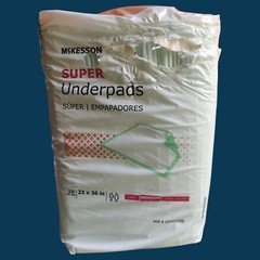 NEW! McKesson Super Disposable Underpads Fluff / Polymer 23X36″ UPMD2336 10 pads