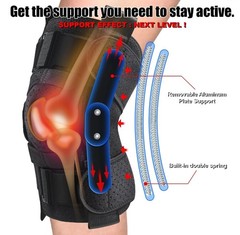 Hinged Knee Brace Side Stabilizers Adjustable Miniscus Tear ACL MCL Pain Relief