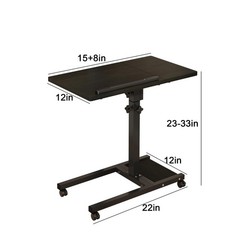 Mobile Height Adjustable Laptop Desk with Pad, Portable Laptop Desk Rolling T…