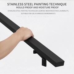 5FT Handrails Kit for Indoor Outdoor Stairs，Modern Aluminum 5 FT Matte Black