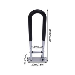 1pcs Folding Hinged Bathroom Rail Grab Bar Support Drop Down Handle Adjustabble