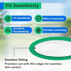 6 Pcs 2.5 Inch Silicone Reusable Prosthetic Liner Patch for Prosthetic, Amputee