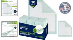 Disposable Underpads 30×36 Inches, 50 Count, Green – Comfort for Adults