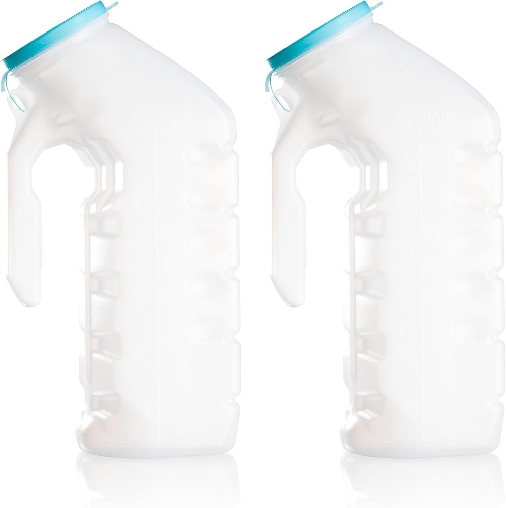 Urinals for Men with Translucent Lid – 32 Oz Bottle – 2 Pack Male