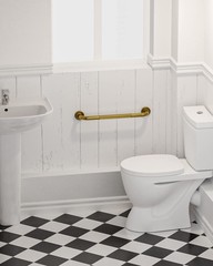 2 Pack 20 Inch Bronze Shower Grab Bar Gold, Antique Brass Bathroom Grab Bar w…