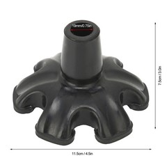 Cane Tips 6 Pillar Design Nonslip Rubber 19mm Crutch Tips with for Walking Stick