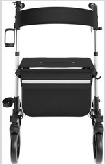 Flash Furniture Hercules Adjustable Height Folding Rollator Walker 360° Swivel