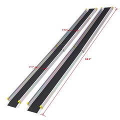 Adjustable Aluminum Wheelchair Ramps 48-84″ 600LB Non-Skid 2-PC Set