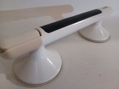 EHRRD Suction Cup Grab Bar Handle 12 inch Bathroom Non Slip Secure White Black