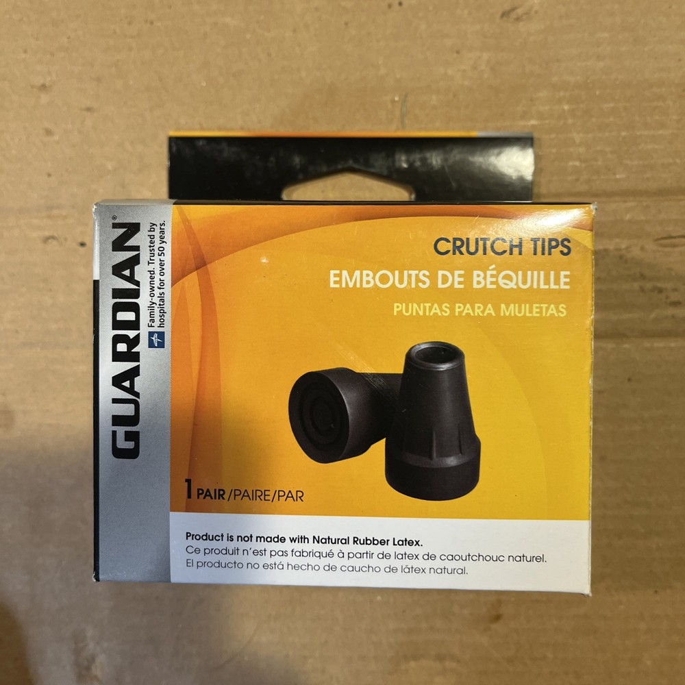 GUARDIAN Crutch Tips 1 Pair New In Box