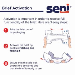 Seni Incontinence Brief Breathable S-XL25-BC2 Moderate to Heavy 25 Ct