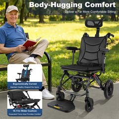 All-terrain Adjustment Backrest Wheelchairs Foldable Wheelchair For Senior 130kg