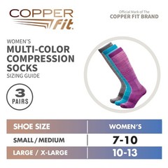 Women’s Knee High Compression Socks – Easy-On, Energy Boost, Copper Infused