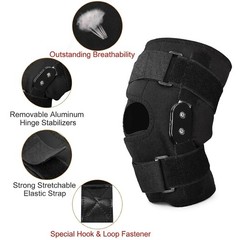 Knee Brace Hinged Compression Sleeve Joint Support Patella Stabilizer Arthritis