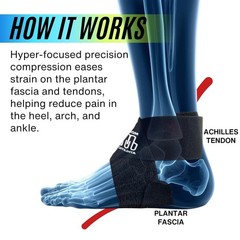 MDUB Ankle X Strap Brace for Achilles & Plantar Fasciitis Support, 1 Pack
